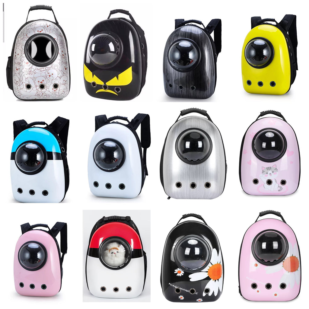 Mochila transportín con ventana burbuja para gatos y perros