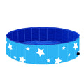Bañera plegable portátil para perros y gatos – Azul estrellas