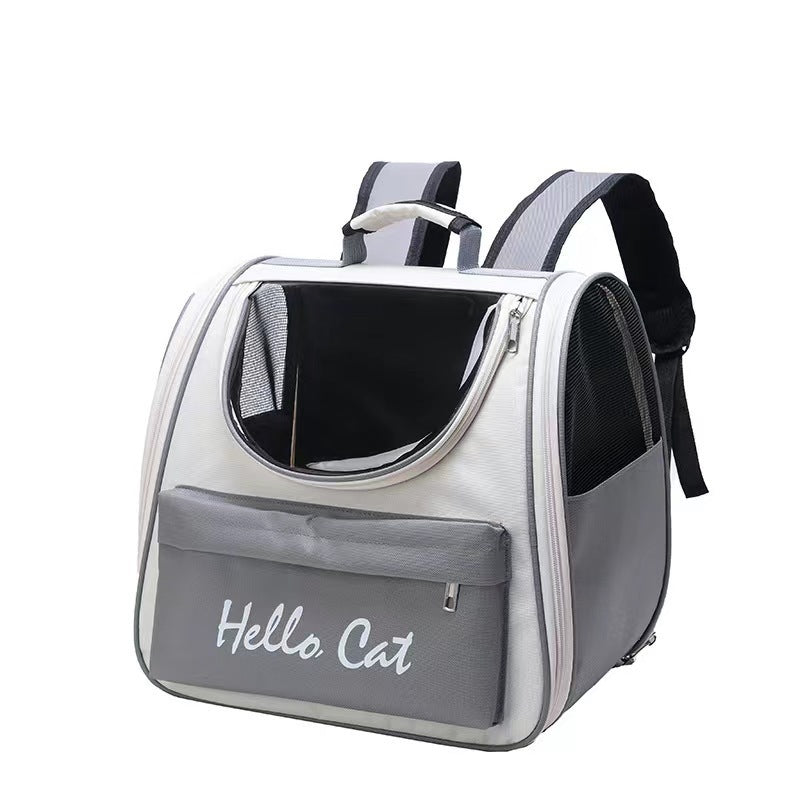 Mochila transportín Hello Cat con ventana para gatos y perros pequeños, foto 3 de 7