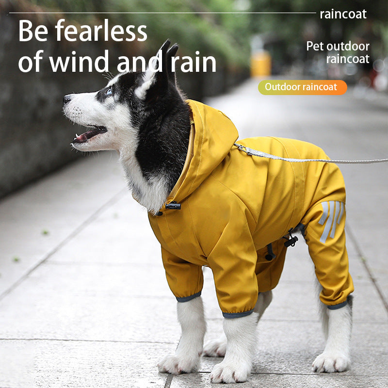 Impermeable para perros con capucha