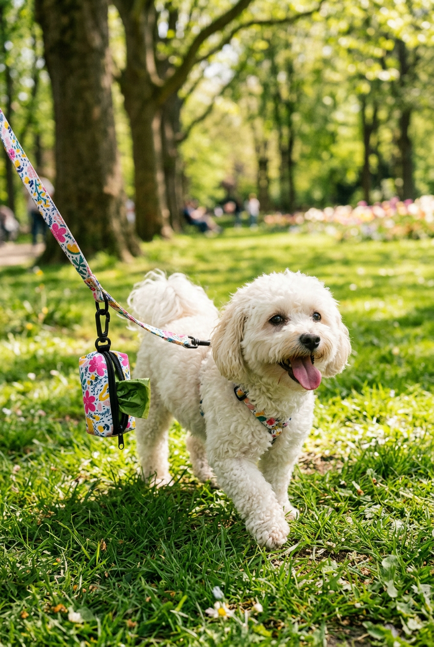 Portabolsas para perro estampado floral | Pawsome Pets New York