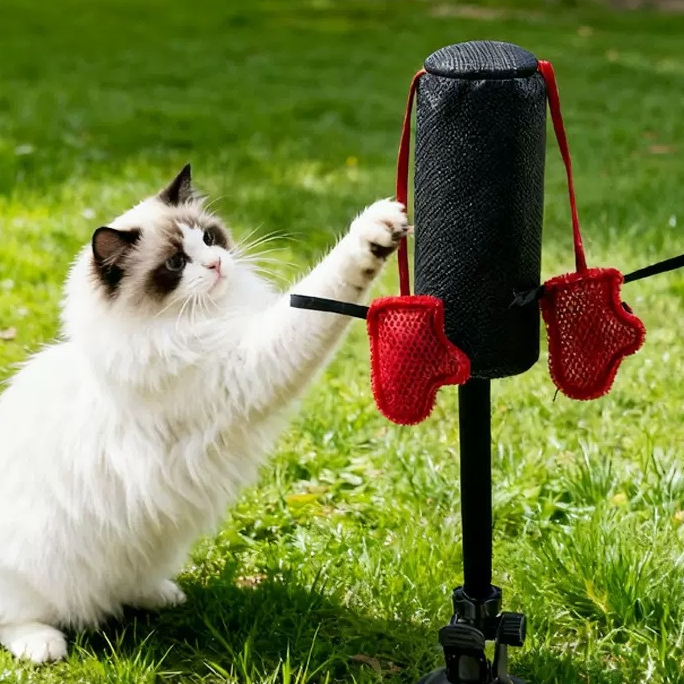 Juguete interactivo con muelle para gatos