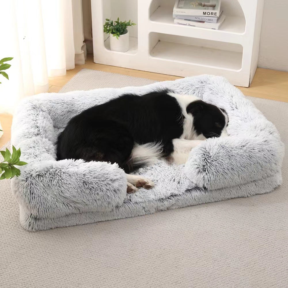 Cama nido de felpa para perros y gatos