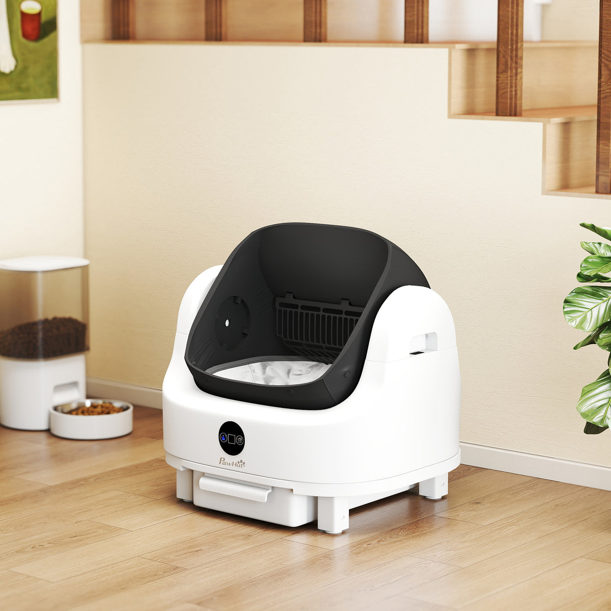Arenero autolimpiable automático para gatos con sensores