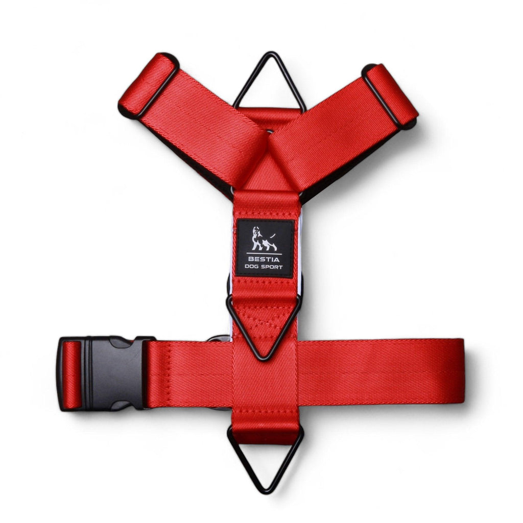 Arnés Bestia Dog Sport GripPro Basic para perros grandes en color rojo