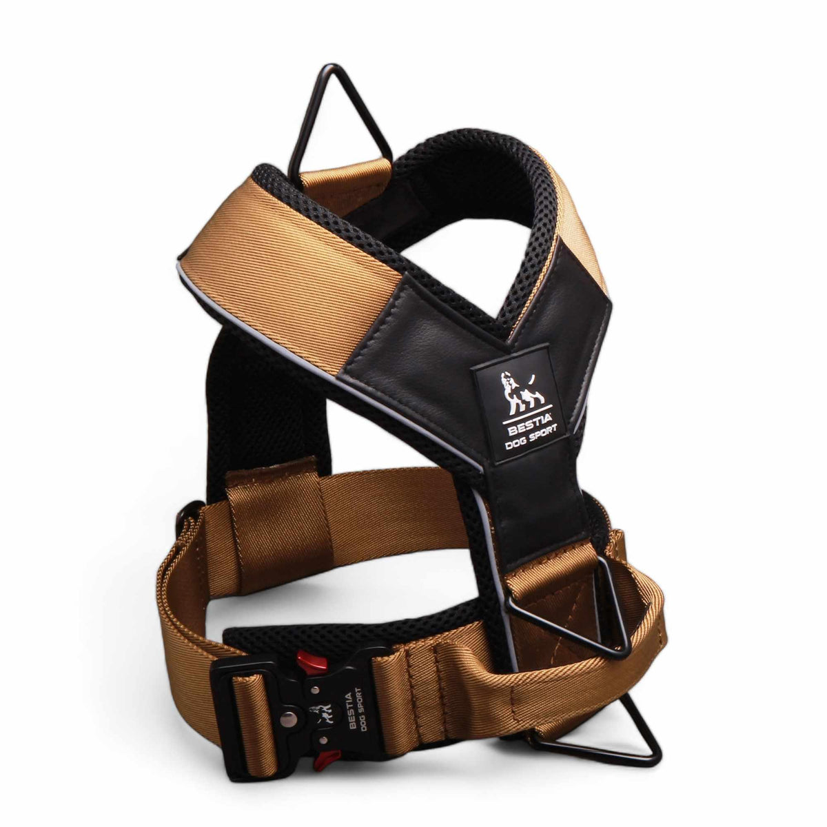 Arnés Bestia Dog Sport GripPro de alta resistencia en color caqui