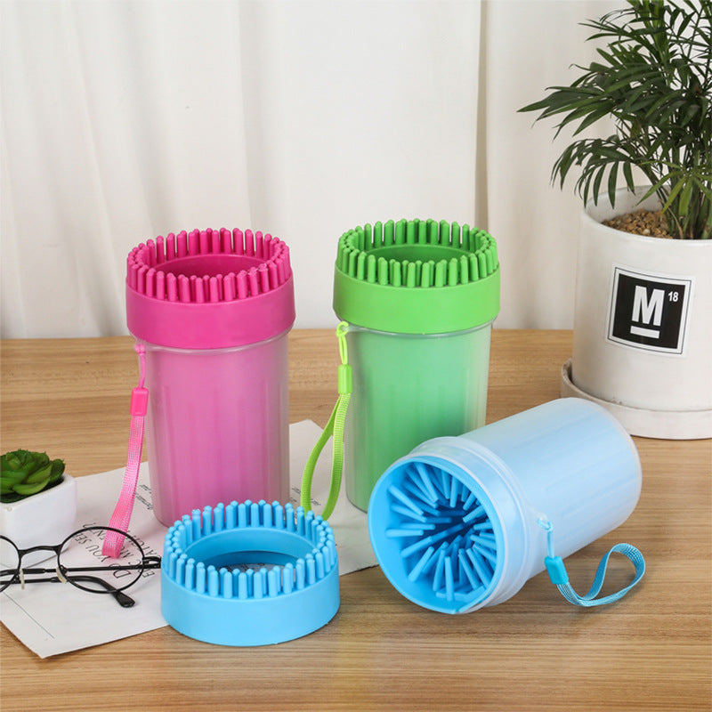 Vaso limpiapatas portátil para perros