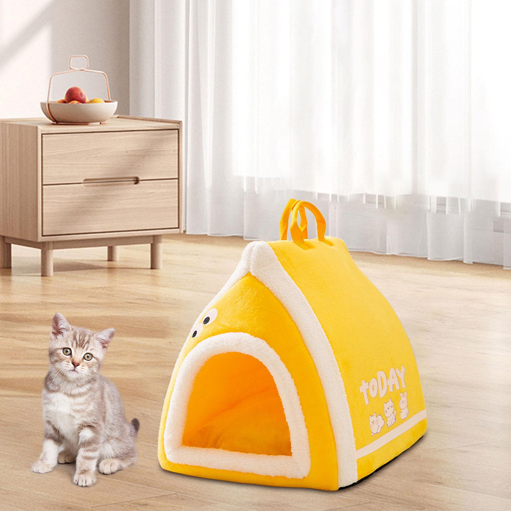 Cama tipo tostada para mascotas – Tostada amarilla