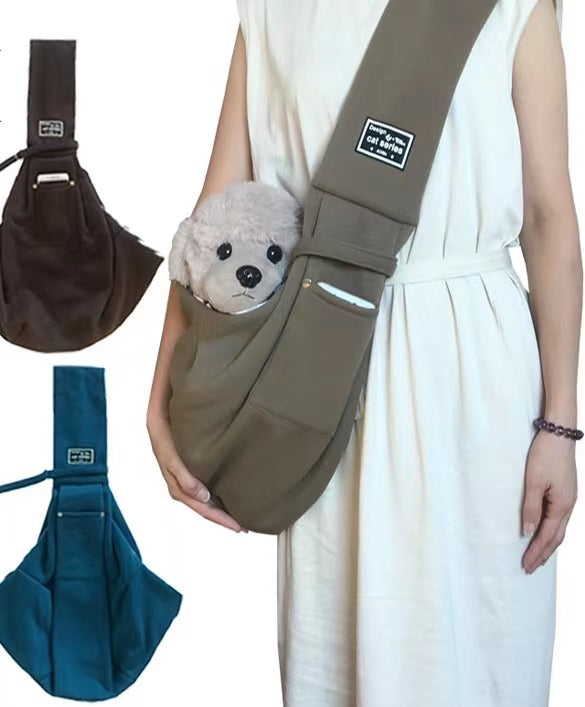Bolso bandolera reversible para perros y gatos pequeños
