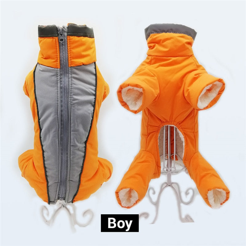 Mono térmico impermeable reflectante para perros pequeños