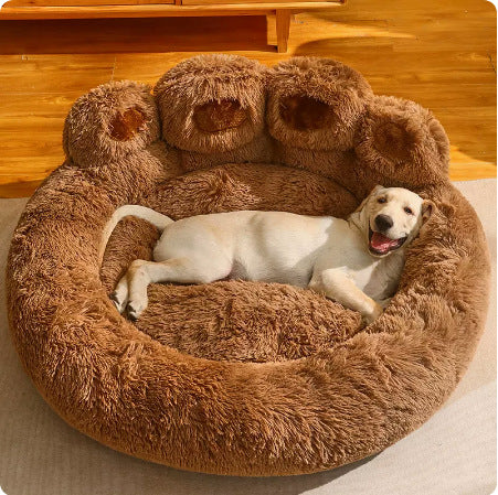 Cama nido de franela para perros y gatos