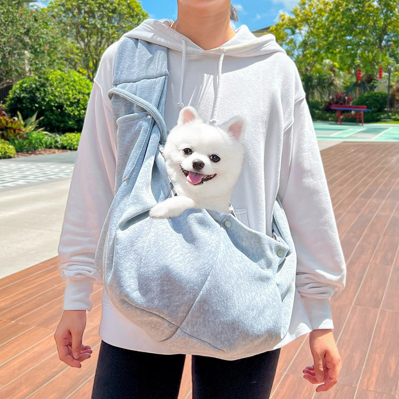 Bolso transportín para perros y gatos pequeños hasta 7,5 kg en color azul