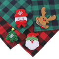 Bandana navideña de cuadros para perros y gatos