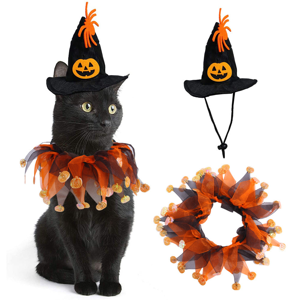 Disfraz de Halloween Pawsome Pets New York: sombrero de bruja y collar de tul, foto 3 de 3