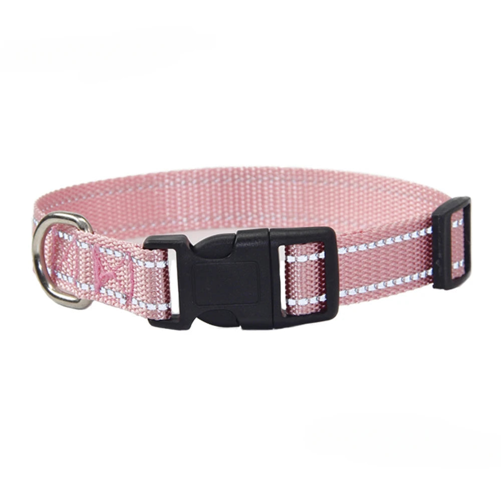 Set de collar y correa de poliéster para perros, de XS · 1,5 cm (19-28 cm) a L · 2,5 cm (39-60 cm)