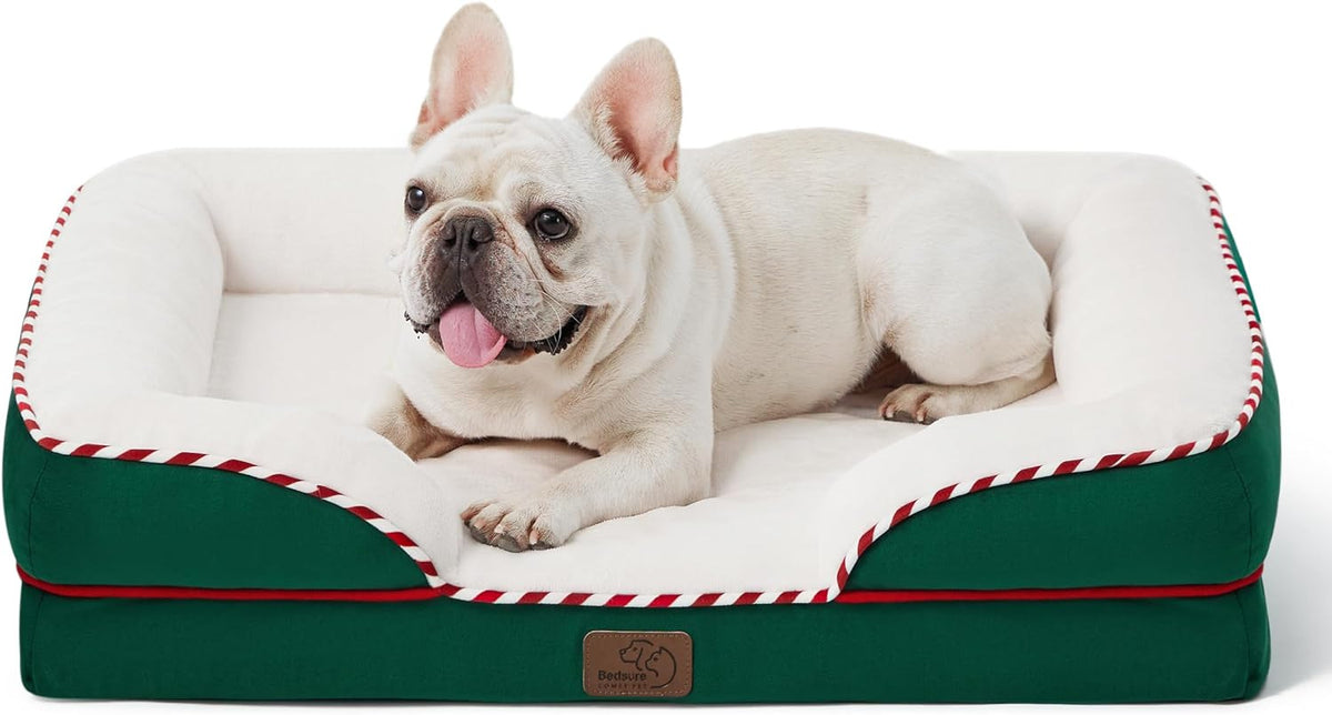 Cama cuadrada acolchada para perros