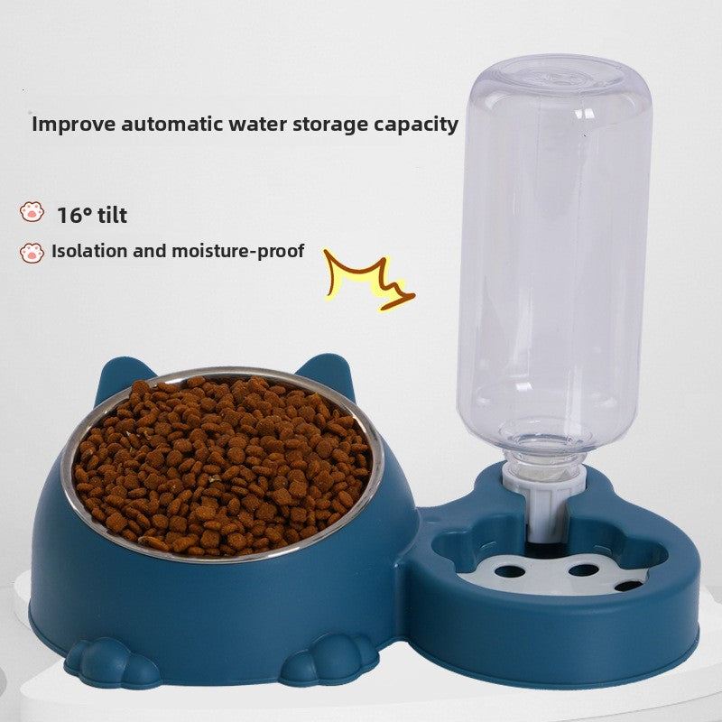 Comedero y Bebedero Automático de Dos Cuencos para Perros y Gatos, foto 2 de 15