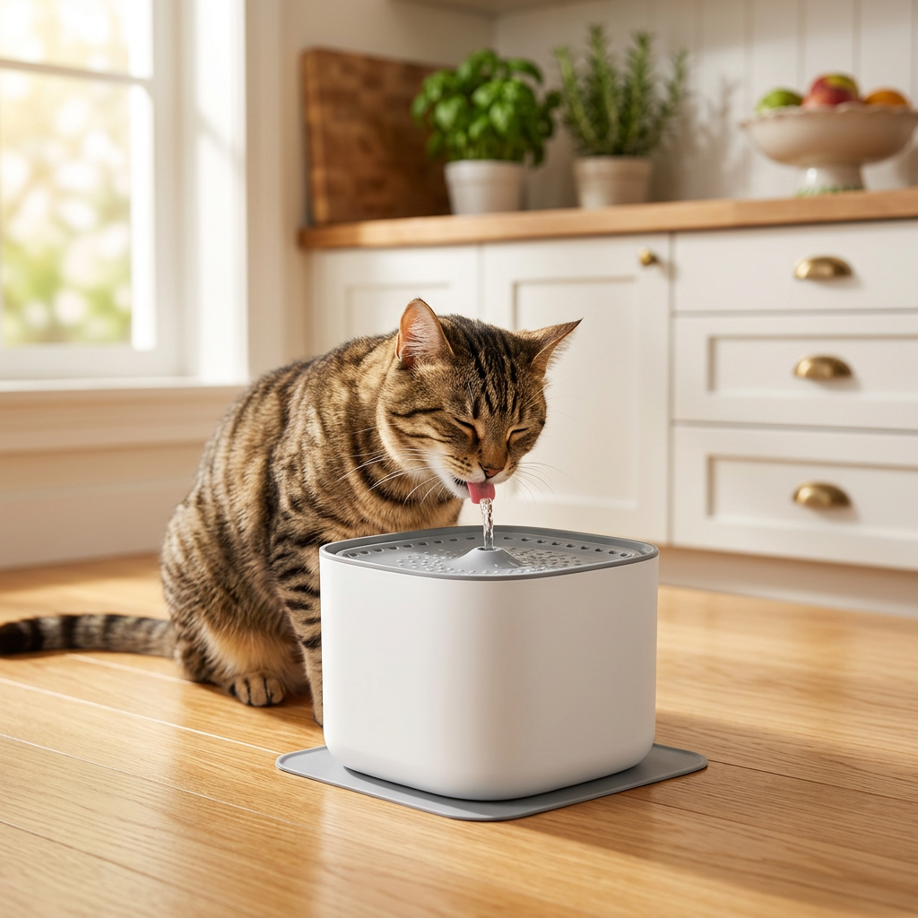 Fuente de agua para gatos y perros de 3 litros con filtro
