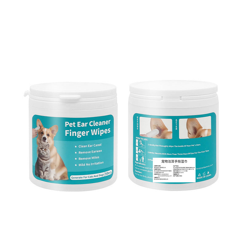 Toallitas dedal para limpieza dental de mascotas