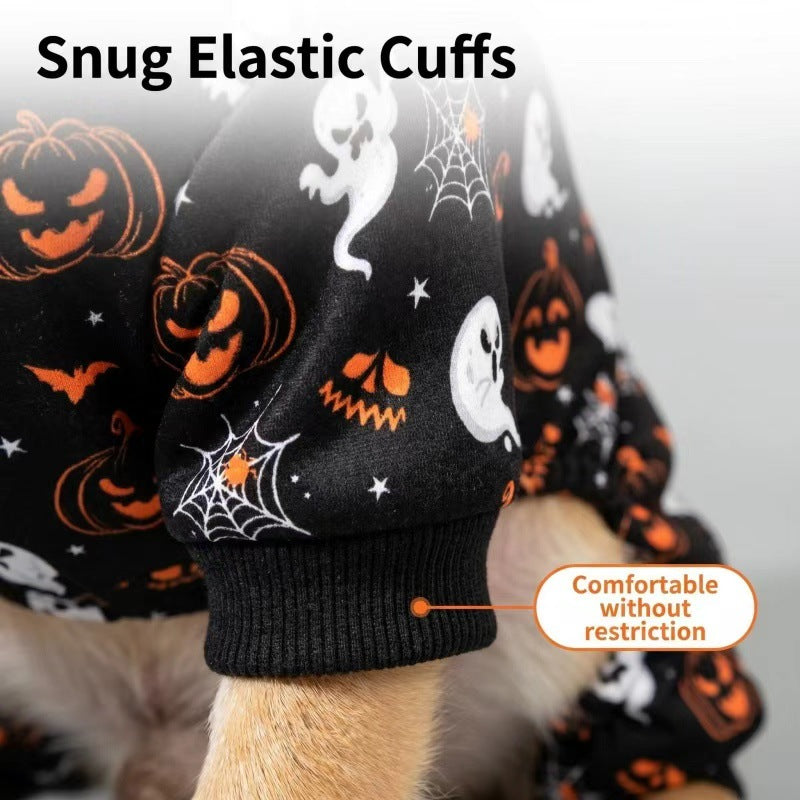 Pijama disfraz de Halloween con calabaza para perros y gatos, foto 2 de 3
