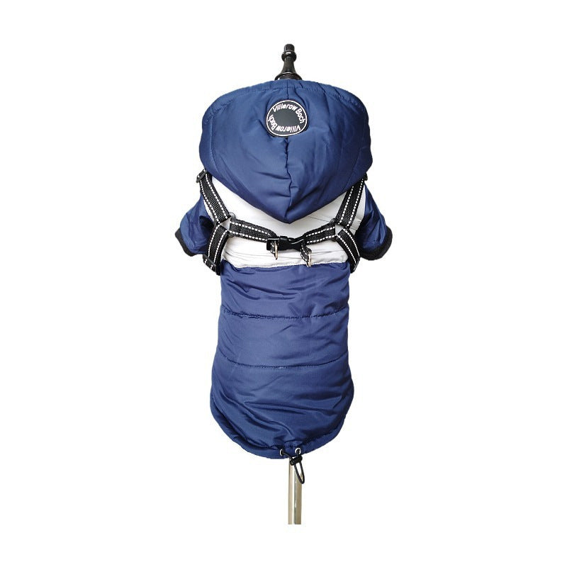 Chaqueta de invierno con arnés para perros