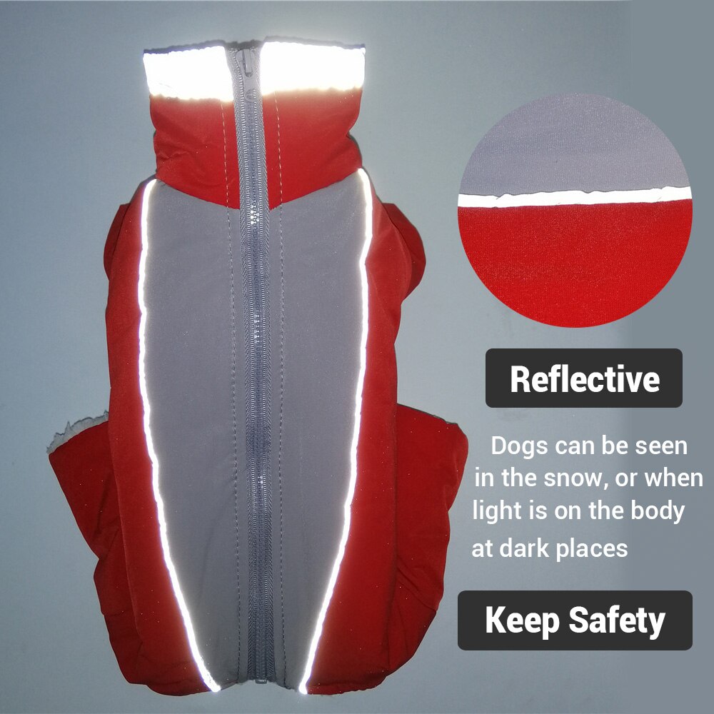 Mono térmico impermeable reflectante para perros pequeños