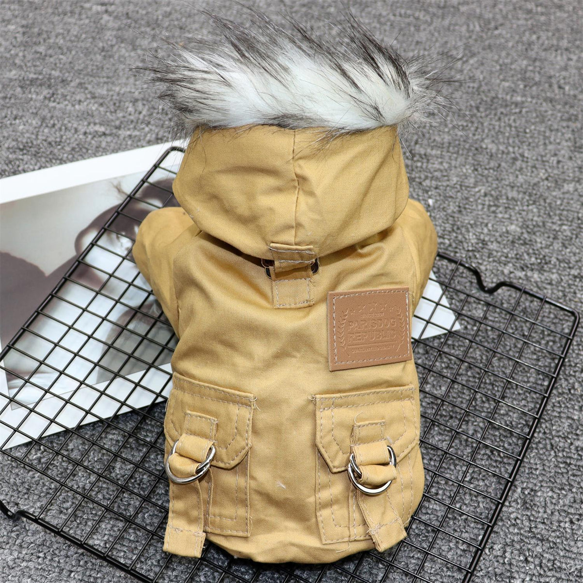Abrigo acolchado de invierno estilo deportivo para perros pequeños