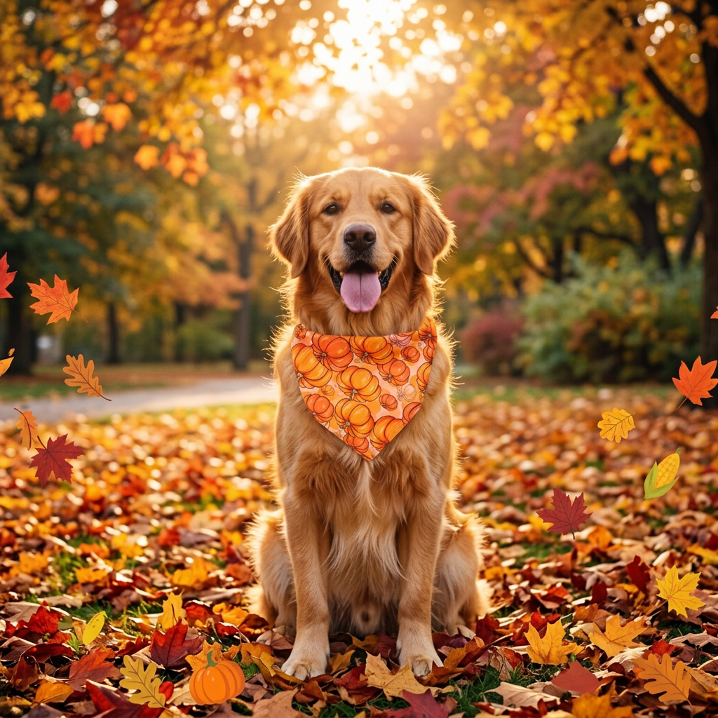 Bandanas de otoño y Halloween para perros y gatos