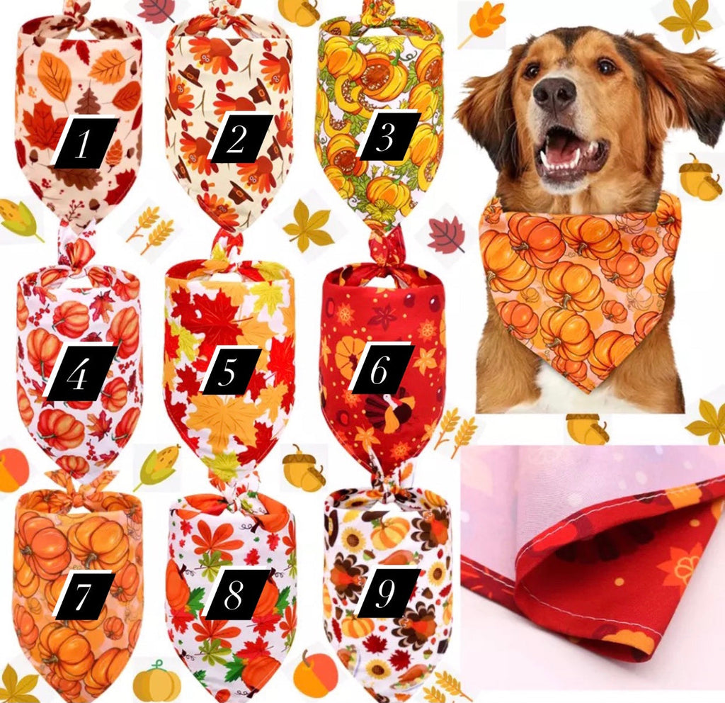 Bandanas de otoño y Halloween para perros y gatos