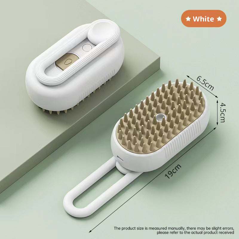 Peine eléctrico con pulverizador para perros y gatos en color blanco