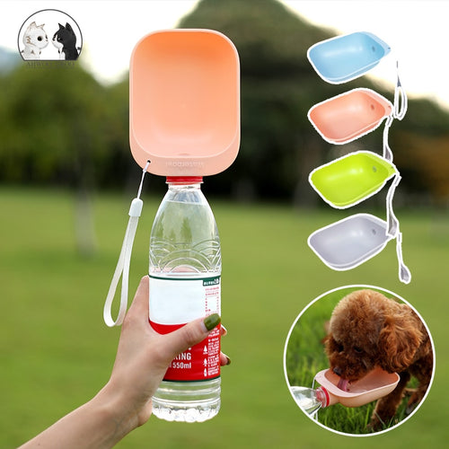Bebedero portátil con botella para perros y gatos