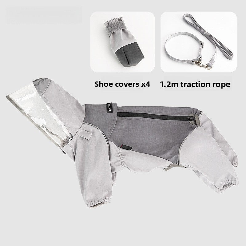 Chubasquero impermeable de cuatro patas para perros