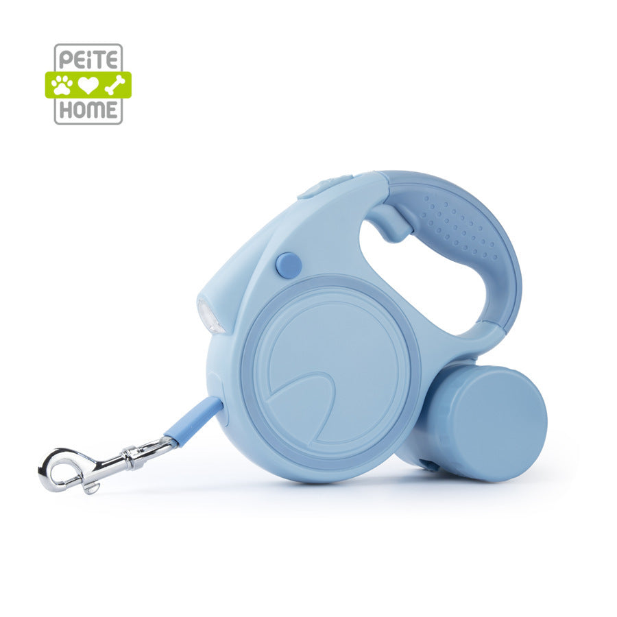Correa extensible automática con luz LED para perros