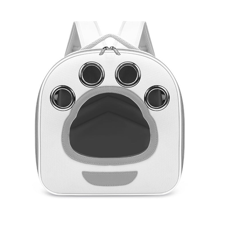 Mochila transportín plegable y transpirable para gatos y perros pequeños en color gris
