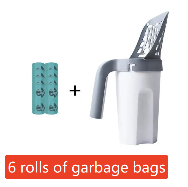 Pala recogedora de residuos con cubo integrado
