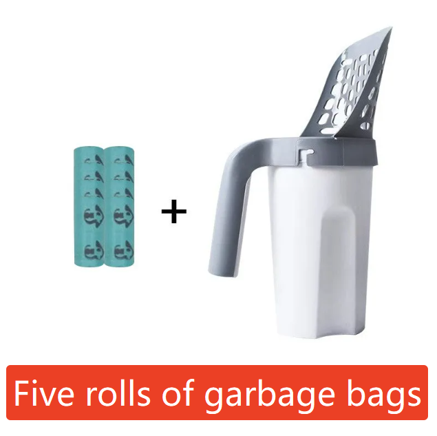 Pala recogedora de residuos con cubo integrado
