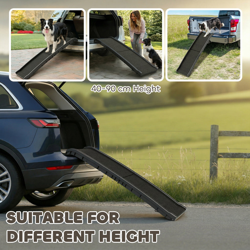 Rampa plegable antideslizante para perros de 155 cm