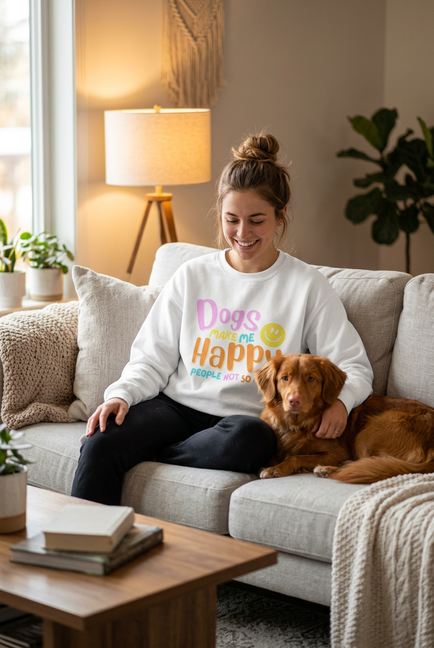 Sudadera unisex «Dogs Make Me Happy» Pawsome Pets New York