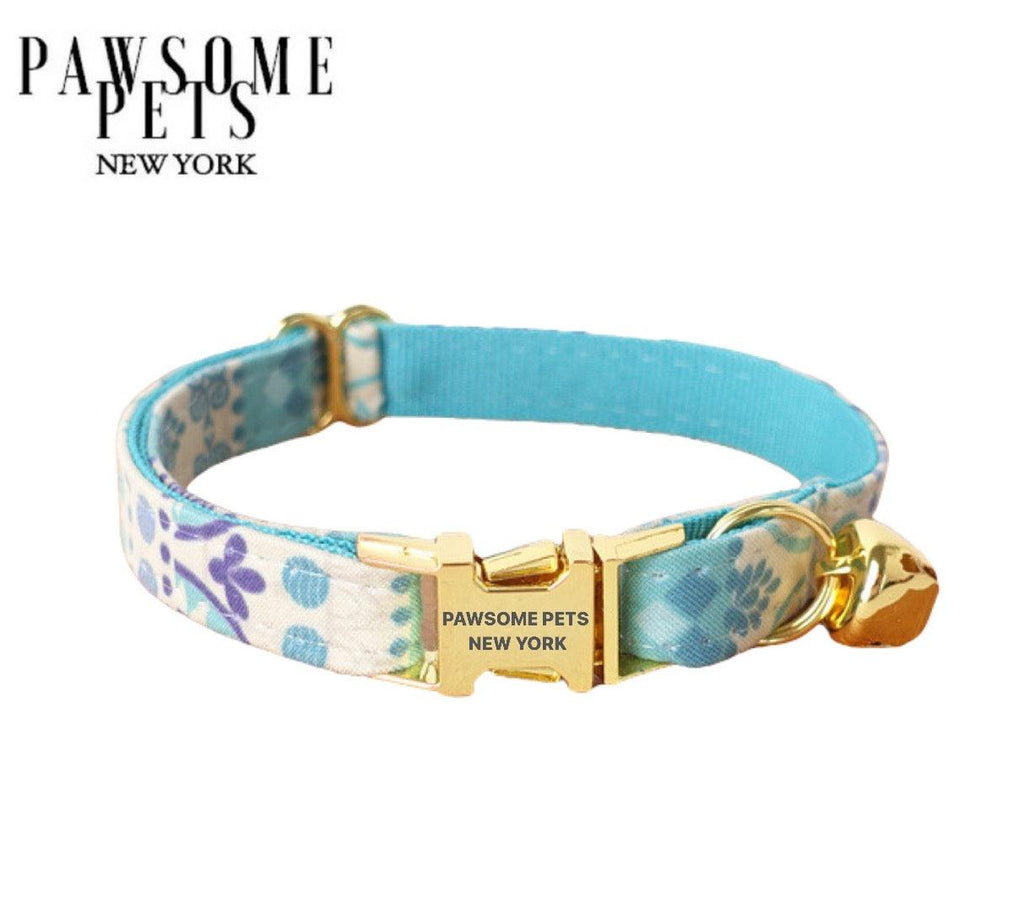 Collar azul ultramar para perro pequeño y gato - Pawsome Pets New York