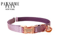 Collar ajustable Pawsome Pets New York plata y morado, nylon