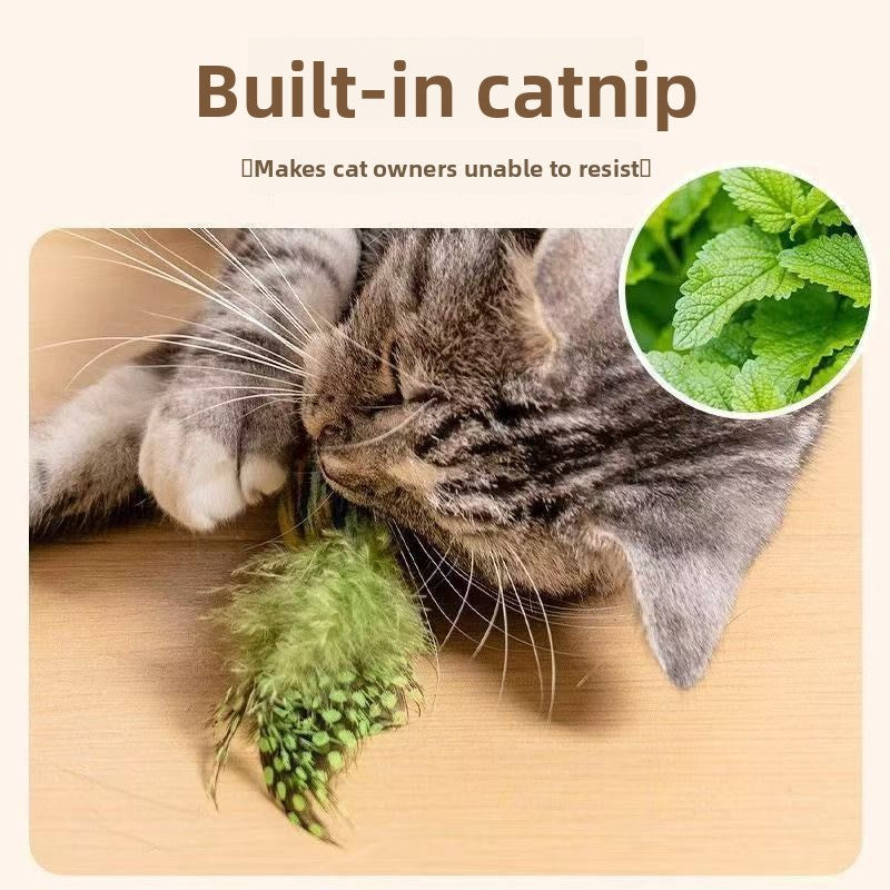 Juguete interactivo de pájaro con sonido para gatos