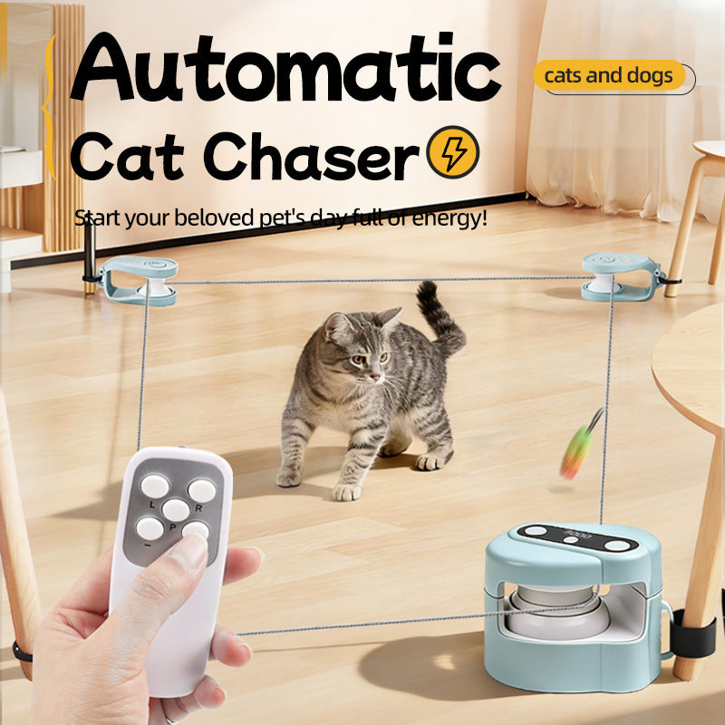 Juguete interactivo para gatos con rotación automática