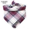 Bandana de cuadros morada para perro - Pawsome Pets New York