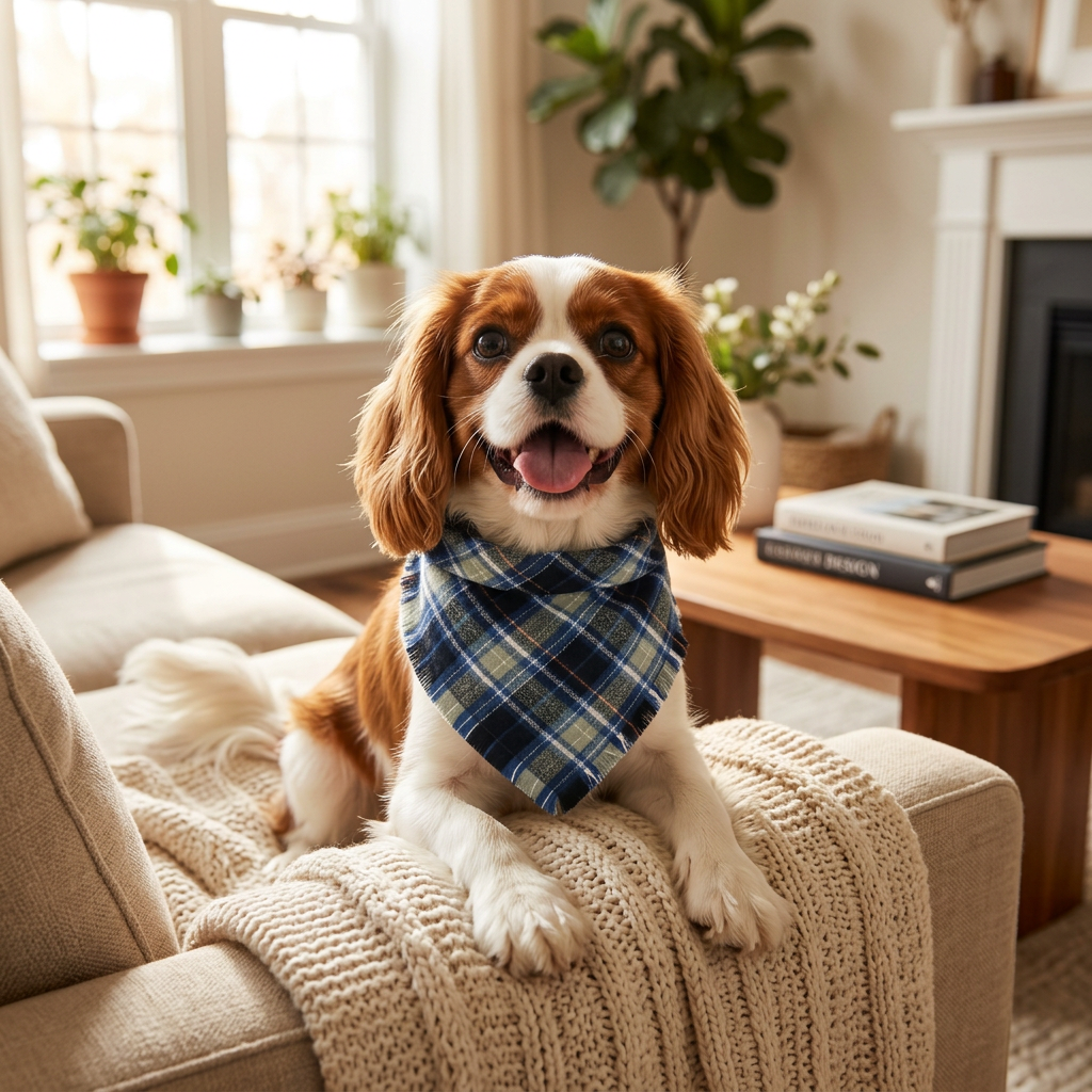 Bandana de cuadros para perros Pawsome Pets New York