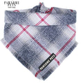 Bandana de cuadros gris y rojo para perro - Pawsome Pets New York