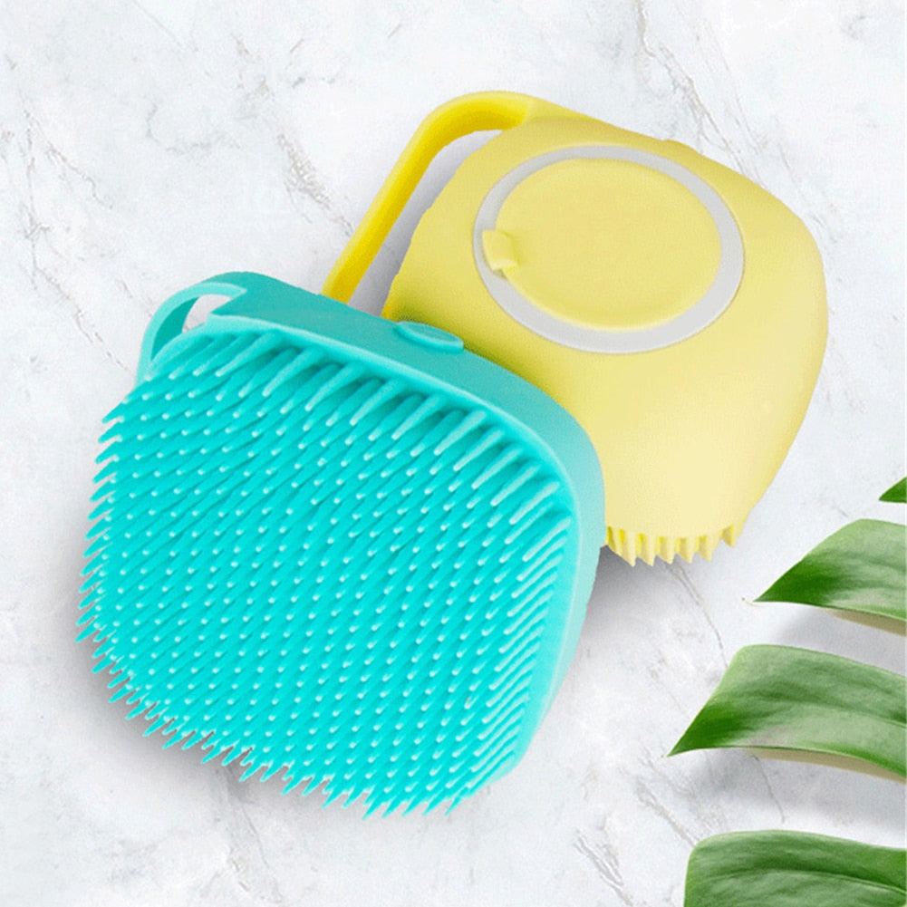 Cepillo de baño de silicona para perros y gatos