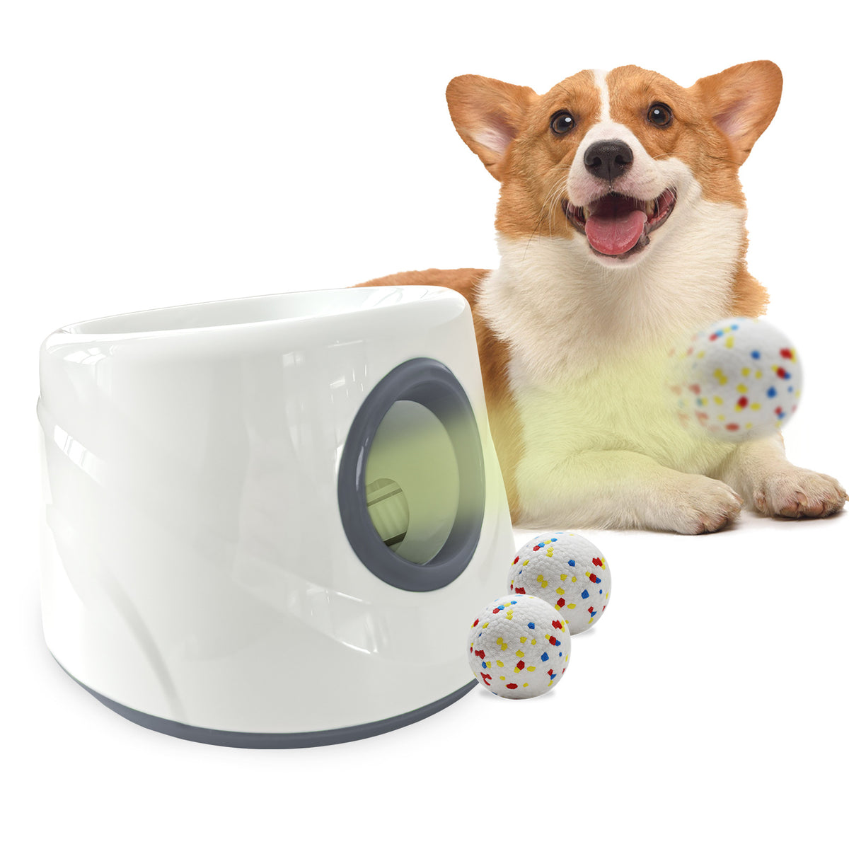 Lanzador automático de pelotas recargable para perros