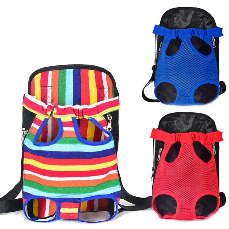 Mochila portabebés para perros y gatos, con patas fuera
