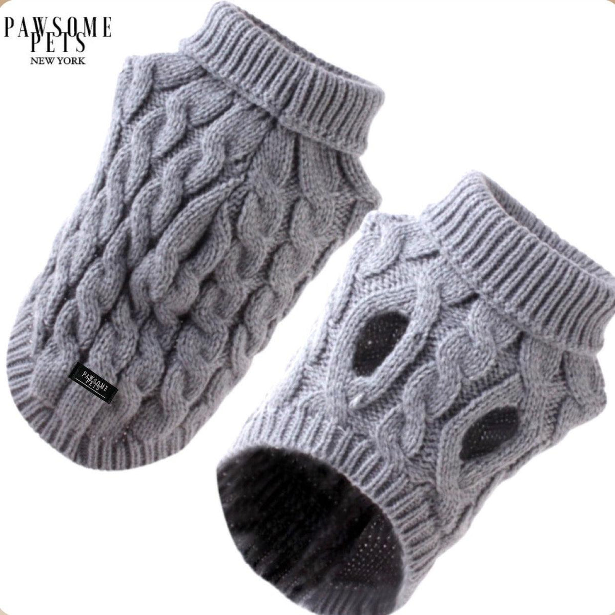 Jersey de punto Pawsome Pets New York gris extra cálido