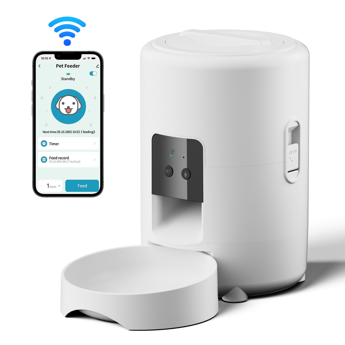 Comedero automático WiFi con cámara para perros y gatos